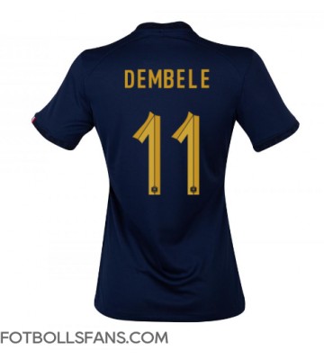 Frankrike Ousmane Dembele #11 Replika Hemmatröja Damer VM 2022 Kortärmad